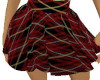red paid skirt