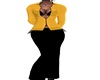 Black/Yellow Pants Suit