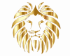 Cutout Golden Lion