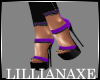 [la] Purple silk heels