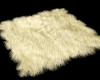 Cream Square Fur Rug