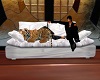 White Couch With Tiger
