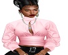 BOW TIE BLOUSE - PINK
