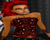 goth red corset set