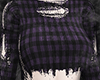Plaid ripped sweater
