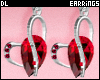 DL- Ruby Heart Earrings