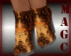 Brown design snake boots