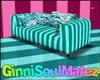 Teal Kiss Couch