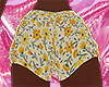yellow floral shorties