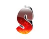 small red flame letter s