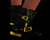 SEXY BLACK GOLD BOOTS