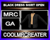 BLACK DRESS SHIRT OPEN