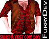 shirt & vest cow boy