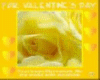yellow valentine sticker