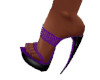 Purple/Black Mesh Heels