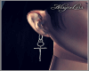>A<  Cross Earrings Esq