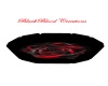 BBC Blk Red Rose Pet Bed