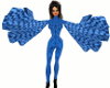 Blue Winged Body Suit