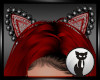 Red Leather Kitty Ears