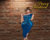 blue sequin evning gown