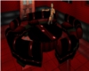 Circular red club couch