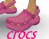 pink CROCS shoes-F