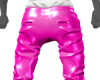 Neon pink glossy jeans