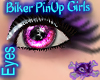 Biker PInUp Pink Eyes