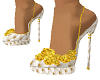 sexy heels white w gold