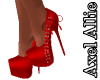AA Red Denim Stilettos
