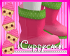 !C Pink Green Polka Boot