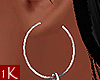 !1K Silver Cross Earring