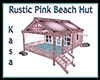 Rustic Pink Beach Hut