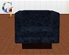 Blue Chenille Box Chair