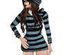 striped hoody dress