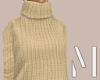 Beige Turtleneck Sweater
