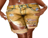 Sexy Worn Shorts-gold