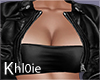 K black leather jak top