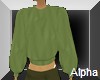 AO~Green silk sweat top