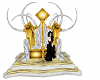 White Gold Couple Throne