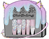 Pinku Diamond nails
