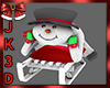 Sled riding Snowman