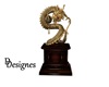 gold dragon statue L
