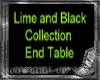 Black & Lime End Table
