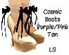 Cosmic Boots Purple Tan