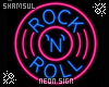 Neon Rock n' Roll Sign
