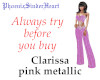 Clarissa pink metallic
