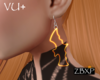 Bat Earrings Orange