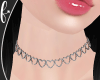 Fuzzy Hearts Choker