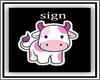 C_Cow Moo Pink Sign